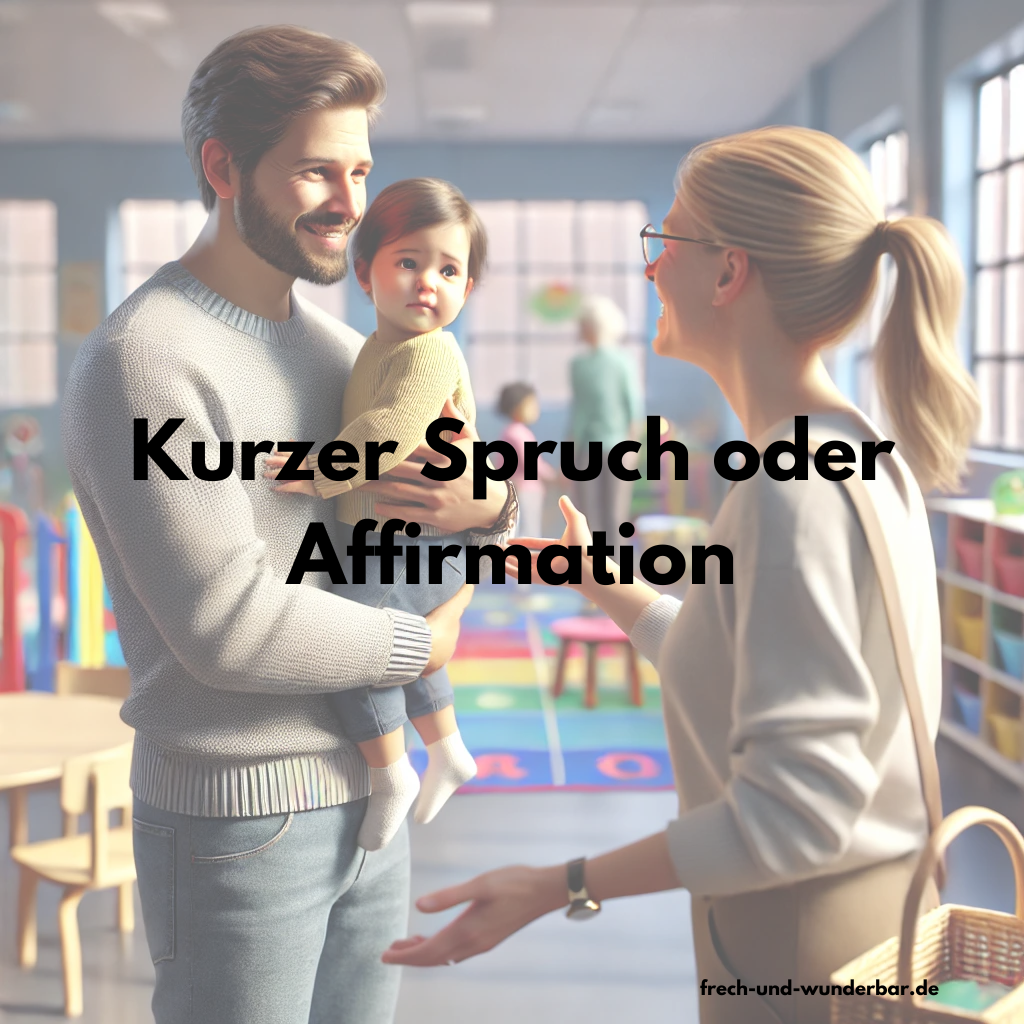 Abschiedsrituale für die Kita  - Kurzer Spruch oder Affirmation