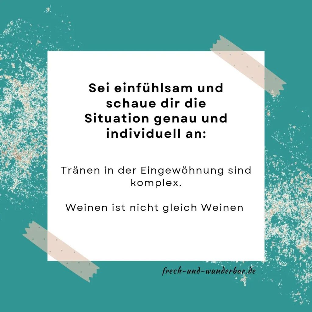 Sei einfühlsam und schaue dir die Situation genau an bei der Eingewöhnung - Frech & Wunderbar